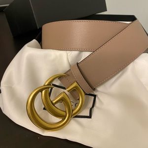 Dusty Pink Gucci Belt